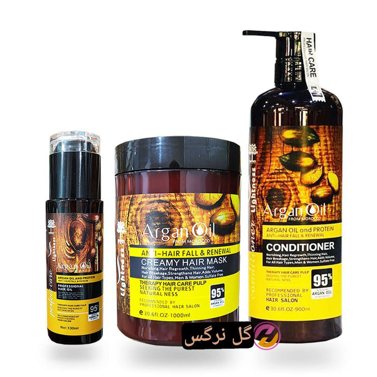 پک سه تایی شامپو،ماسک وروغن مو لایتنس